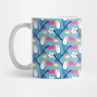 Toucan Tropical Bird and Flowers Mug